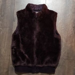 Girls Gymboree Purple Faux Fur Vest